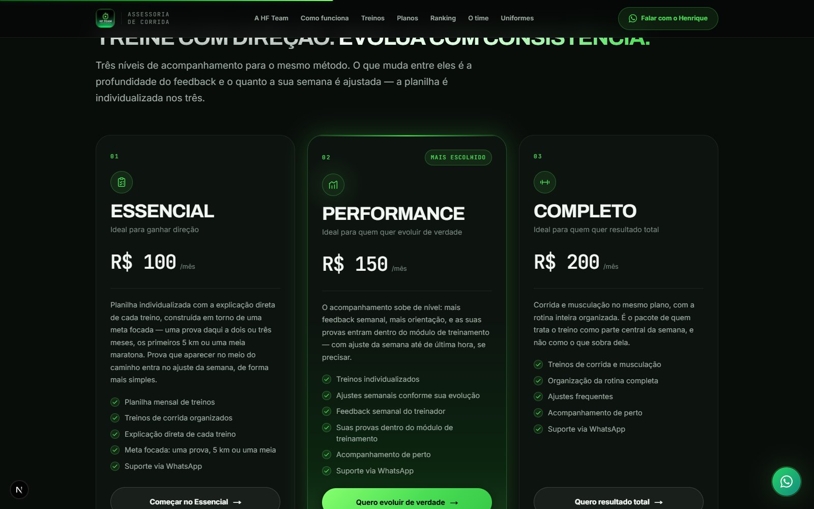 Os três planos de assessoria