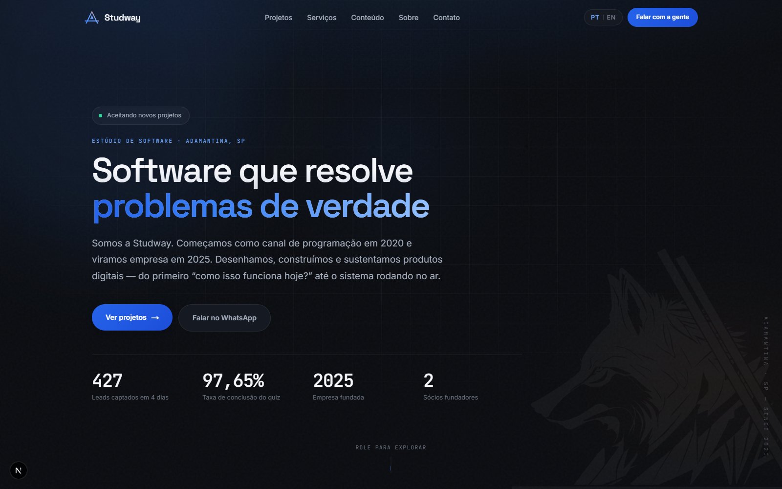 Home em desktop