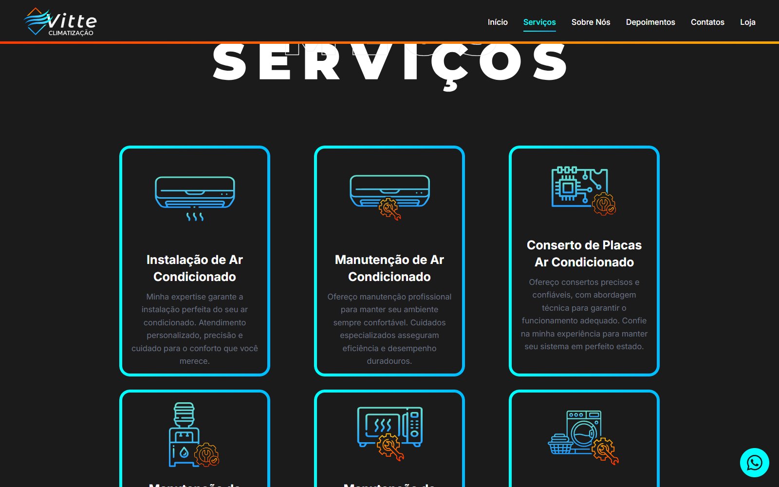 Catálogo de serviços